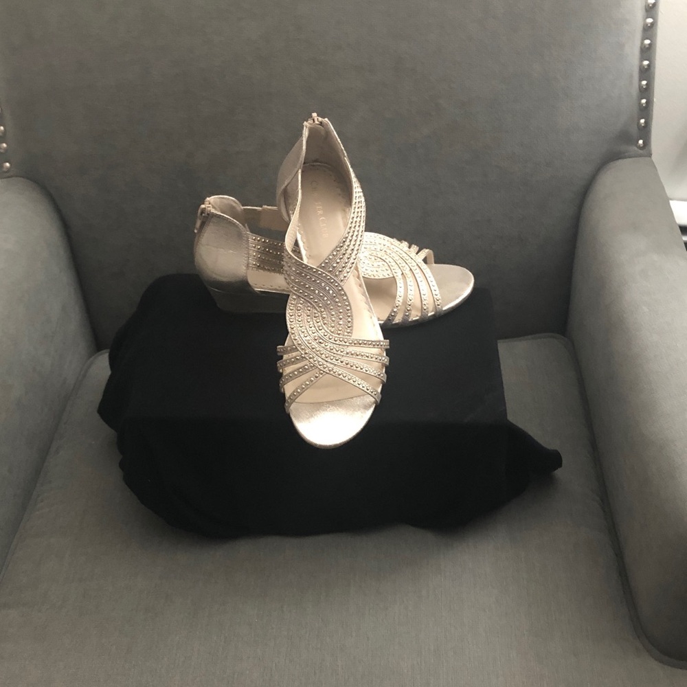 Charter Club Metallic Gold Rhinestone Dress Sandals